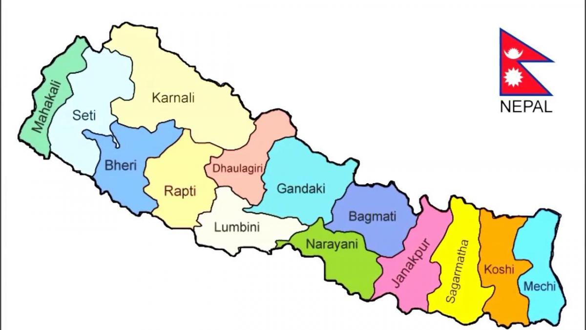 Kort over nepal billede