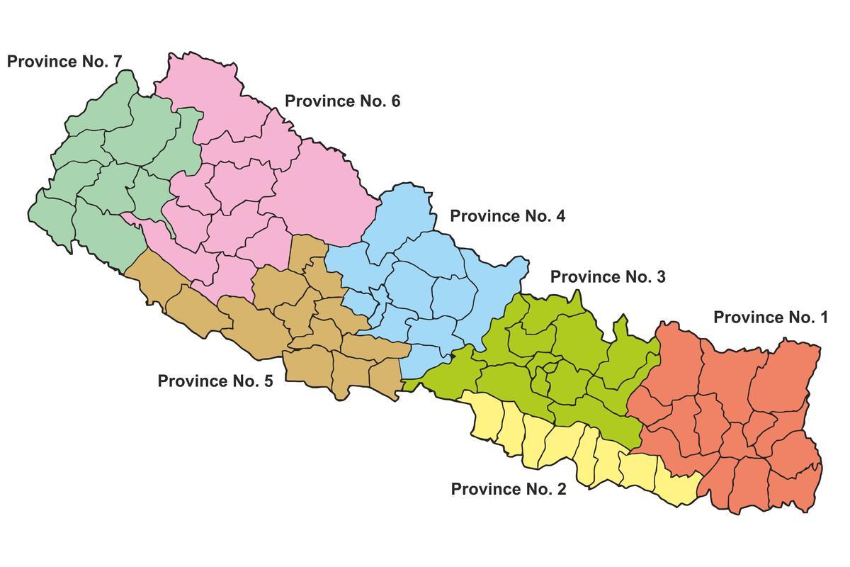 Kort over nepal provinser 