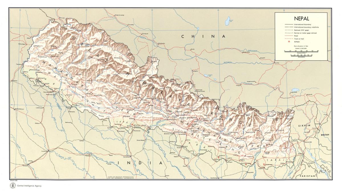 nepal tog rute kort