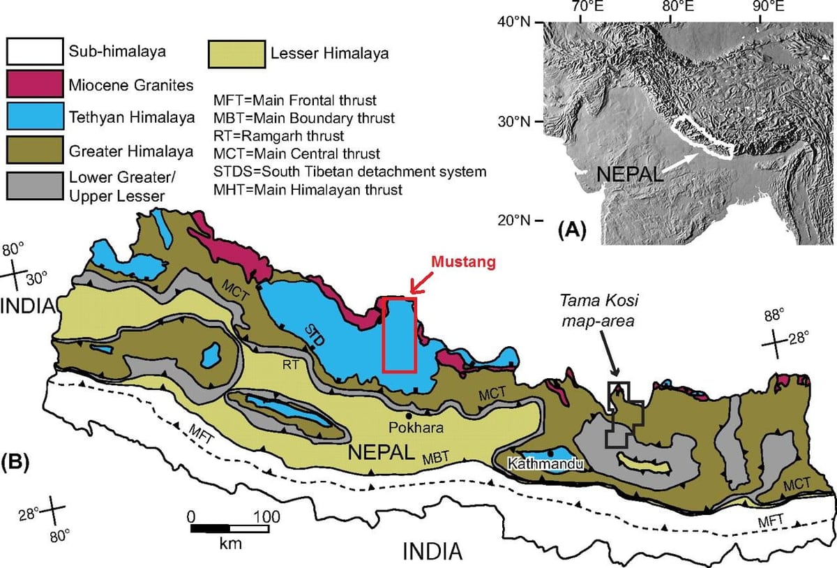 Kort over geologiske nepa