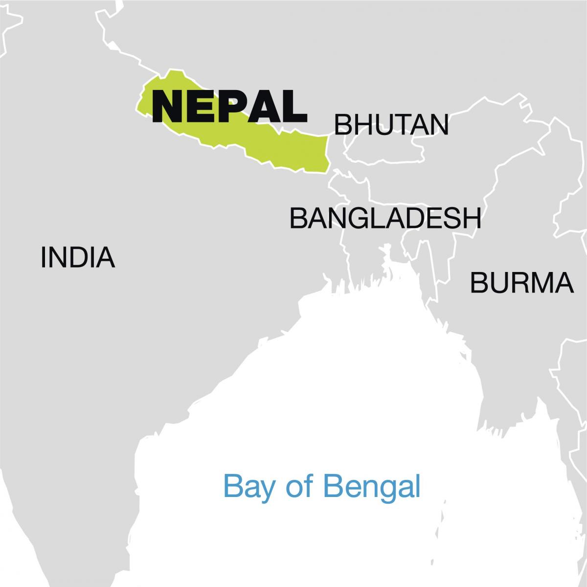 verden kort, der viser, nepal