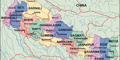 Kort af digitale nepal