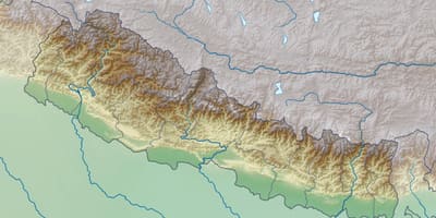 Kort over den fysiske nepal