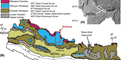 Kort over geologiske nepa