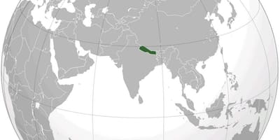 Kort over jorden nepal