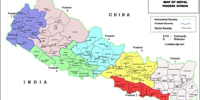 7 pradesh nepal kort