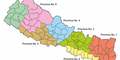 Staten kort over nepal