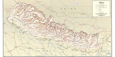 Nepal tog rute kort