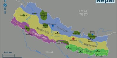 Kort originale nepal